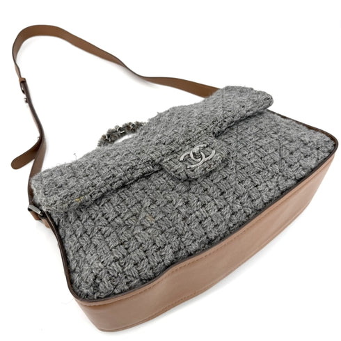 Classic Double Flap Bag Quilted Tweed Medium