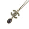 CC Logo Pendant Necklace Metal