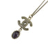 CC Logo Pendant Necklace Metal