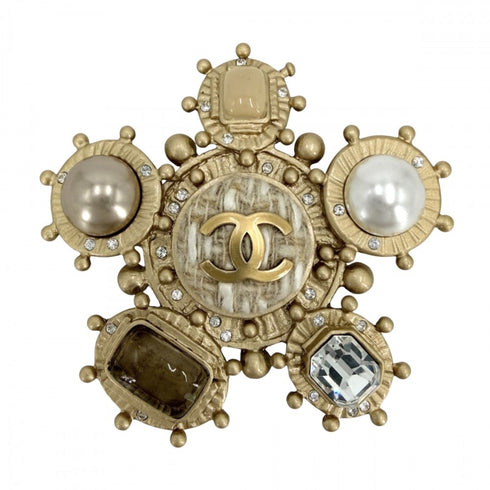 CC Logo Brooch Metal