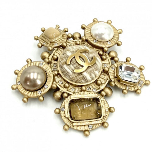 CC Logo Brooch Metal