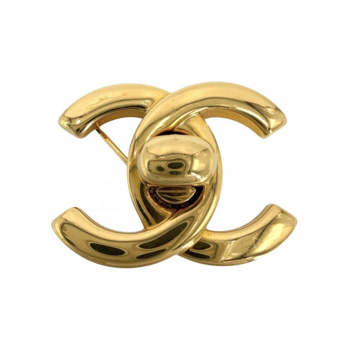 CC Logo Turnlock Brooch Metal