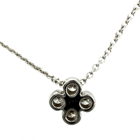 Bezel-Set Pendant Necklace Platinum with Diamond