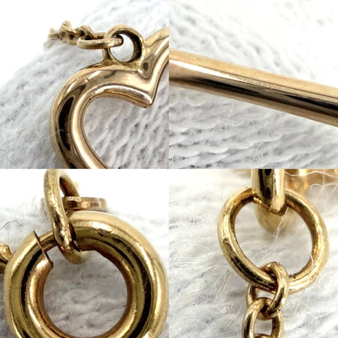 Heart Key Pendant Necklace 18K Rose Gold
