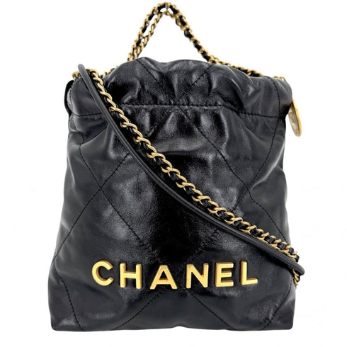 22 Chain Hobo Quilted Calfskin with Pearl Chain Mini