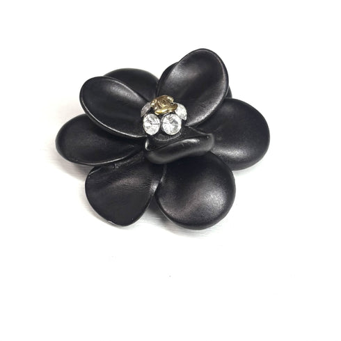 CC Logo Flower Brooch Metal