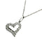 Sentimental Heart Pendant Necklace Platinum with Diamond