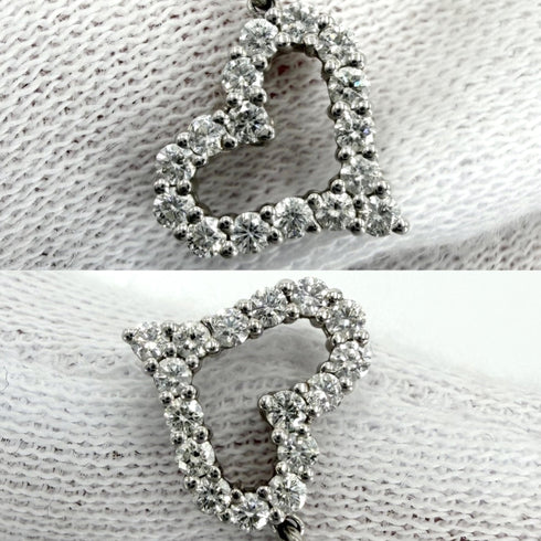 Sentimental Heart Pendant Necklace Platinum with Diamond
