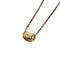Bean Pendant Necklace 18K Rose Gold 0.6mm