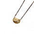 Bean Pendant Necklace 18K Rose Gold 0.6mm