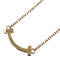 T Smile Mini Pendant Necklace 18K Rose Gold