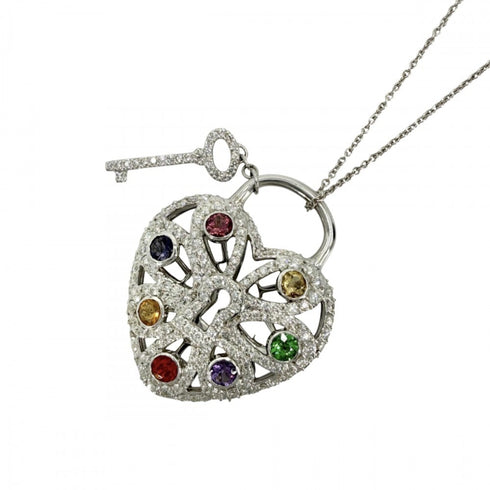 Pendant Necklace 18K White Gold With Diamond