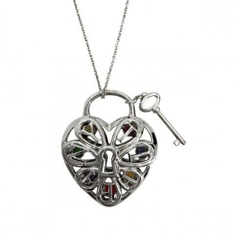 Pendant Necklace 18K White Gold With Diamond