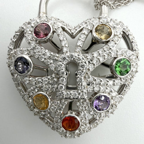 Pendant Necklace 18K White Gold With Diamond