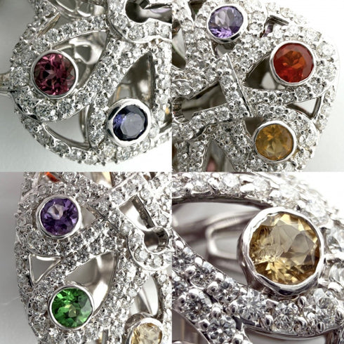 Pendant Necklace 18K White Gold With Diamond