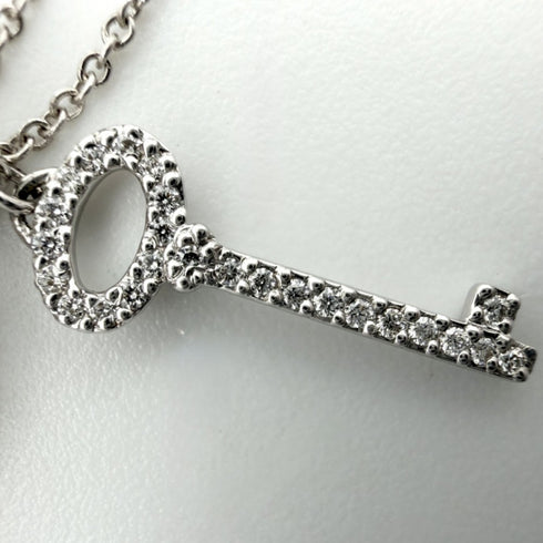 Pendant Necklace 18K White Gold With Diamond