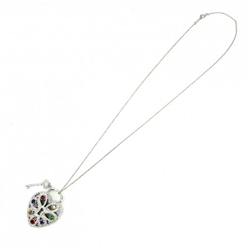 Pendant Necklace 18K White Gold With Diamond