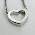 Metro Heart Pendant Necklace White Gold With Pink Sapphire And Silver Clasp
