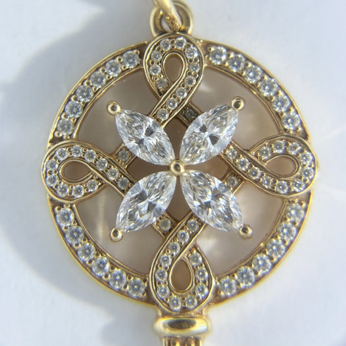 Pendant Necklace 18K Yellow Gold with Diamond