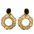 CC Logo Clip-On Earrings Gold-Tone Metal Gold-Tone Metal