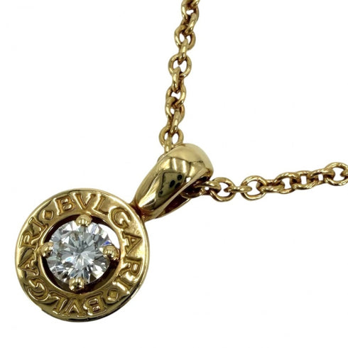 Pendant Necklace 18K Yellow Gold with Diamond and Onyx