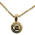Pendant Necklace 18K Yellow Gold with Diamond and Onyx