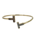 T Bracelet 18K Rose Gold with Diamond and Shell