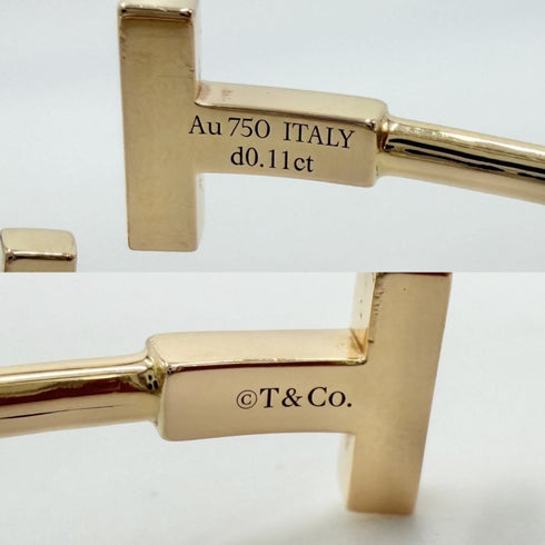 T Bracelet 18K Rose Gold with Diamond and Shell