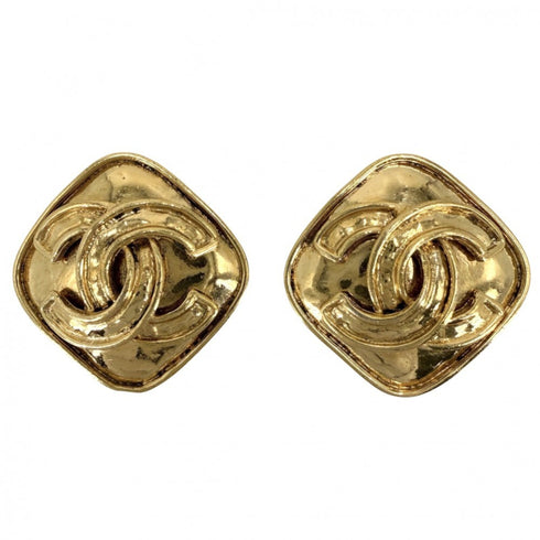CC Logo Clip-On Earrings Metal
