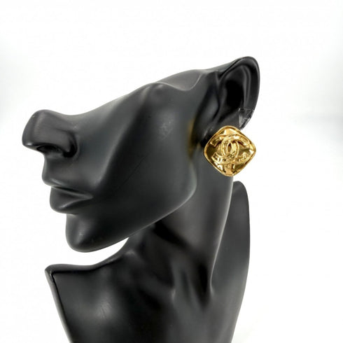 CC Logo Clip-On Earrings Metal