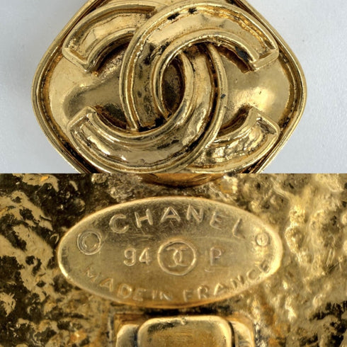 CC Logo Clip-On Earrings Metal