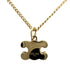 Pendant Necklace Rhinestone Gold and White