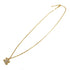 Pendant Necklace Rhinestone Gold and White