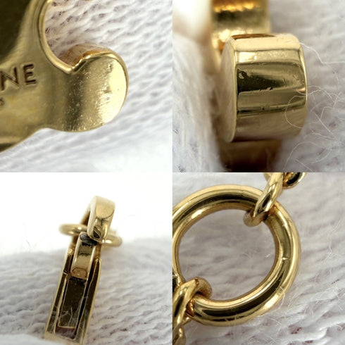 Pendant Necklace Rhinestone Gold and White