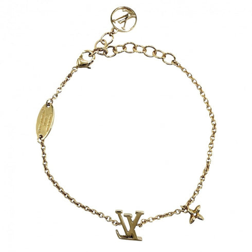 Bracelet Monogram and Rhinestone White