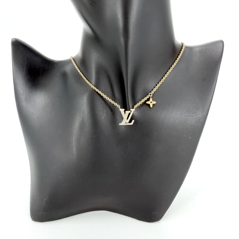 Pendant Necklace Rhinestone Gold