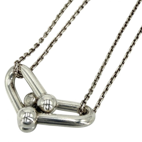Hardware Double Link Pendant Necklace Sterling Silver