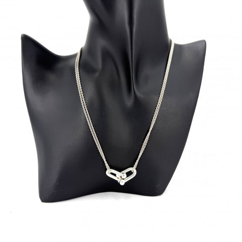 Hardware Double Link Pendant Necklace Sterling Silver