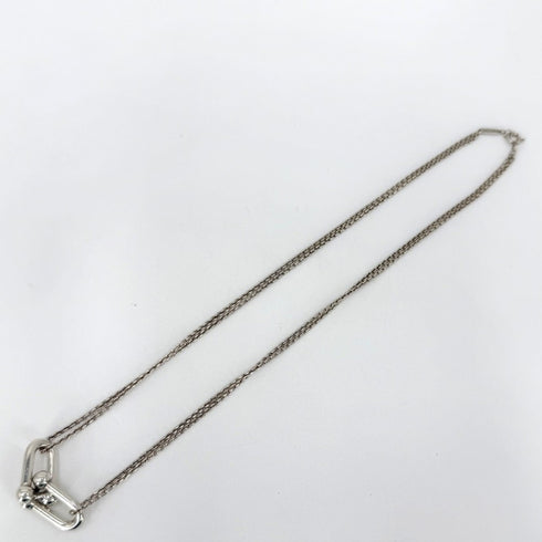 Hardware Double Link Pendant Necklace Sterling Silver
