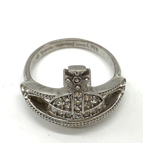 Orb Ring Sterling Silver with Rhinestones