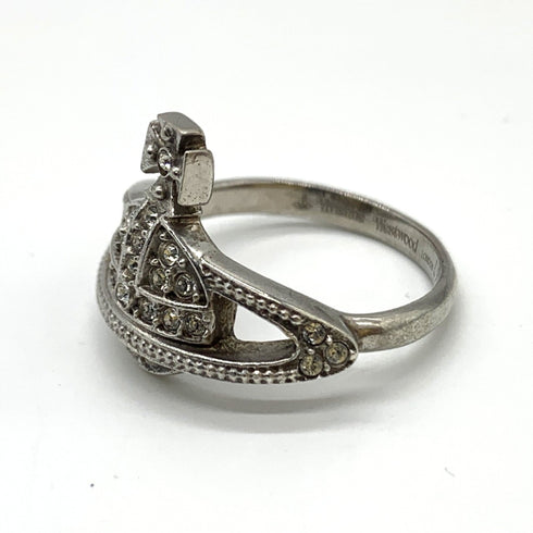 Orb Ring Sterling Silver with Rhinestones