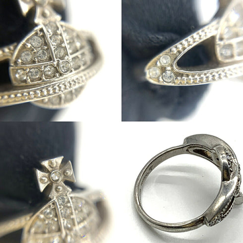 Orb Ring Sterling Silver with Rhinestones