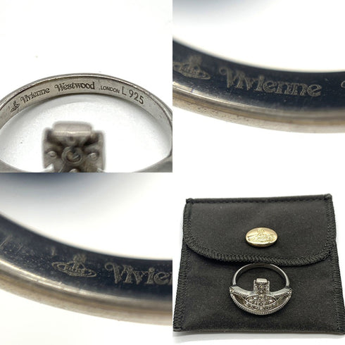 Orb Ring Sterling Silver with Rhinestones