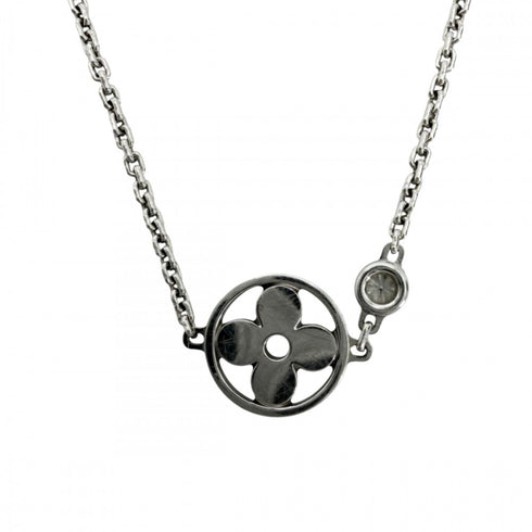 Pendant Necklace 18K White Gold With Diamond