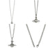 Orb Pendant Necklace Metal with Rhinestone Silver