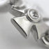 Orb Pendant Necklace Metal with Rhinestone Silver