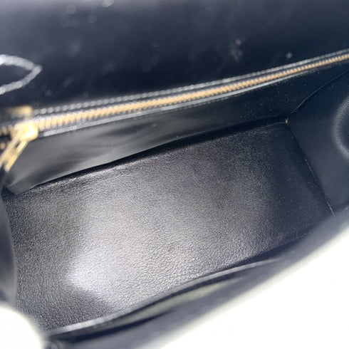 Kelly Handbag Black Box Calf with Gold Hardware 28