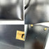 Kelly Handbag Black Box Calf with Gold Hardware 28