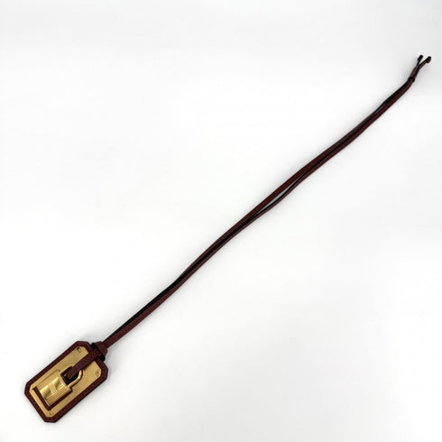 Kelly Pendant Necklace Leather Brown