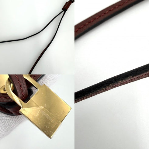 Kelly Pendant Necklace Leather Brown